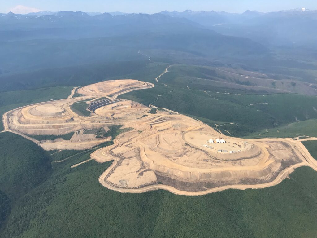 Aerial shot of Manh Choh Mine.