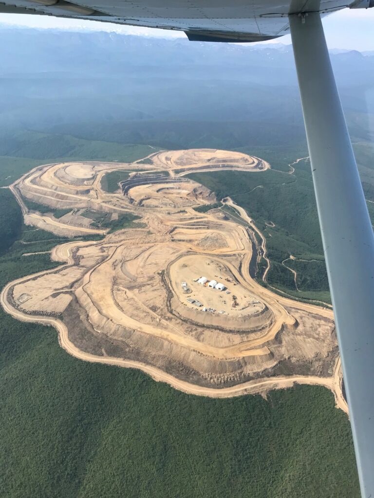 Aerial shot of Manh Choh Mine.